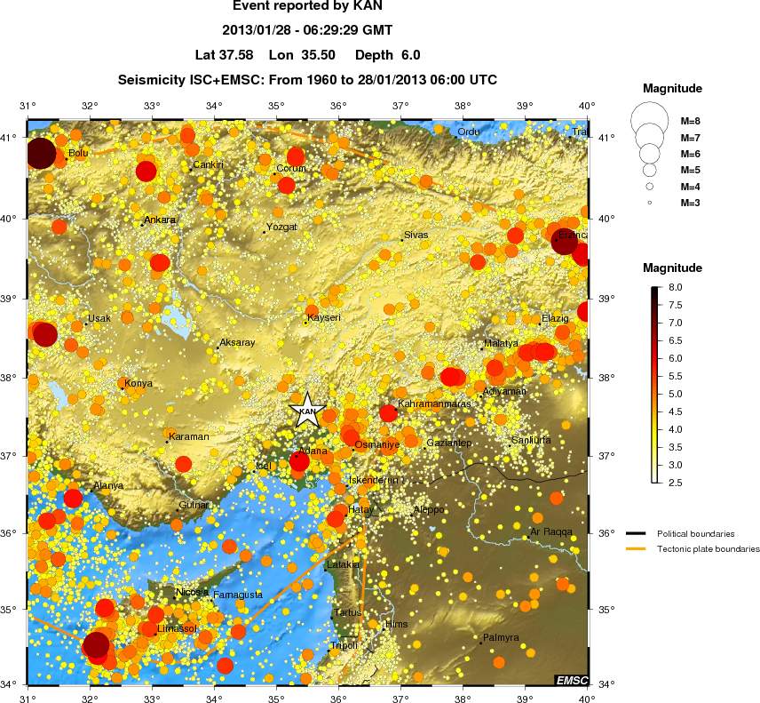 regional magnitude historical seismicity