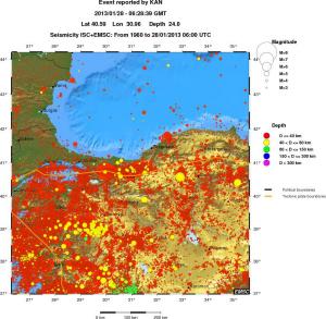 regional historical seismicity