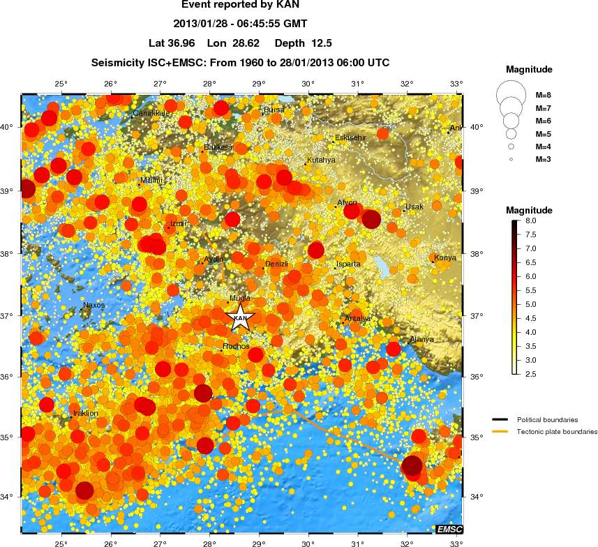 regional magnitude historical seismicity
