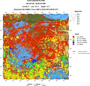 regional historical seismicity
