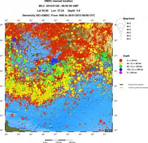 regional historical seismicity