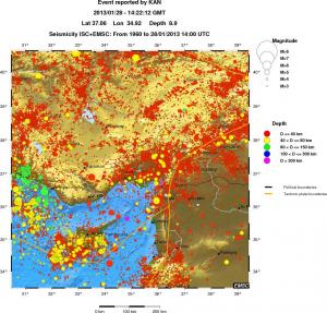 regional historical seismicity