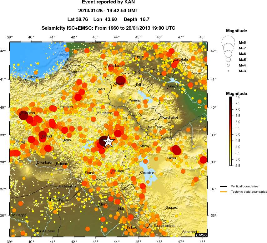 regional magnitude historical seismicity