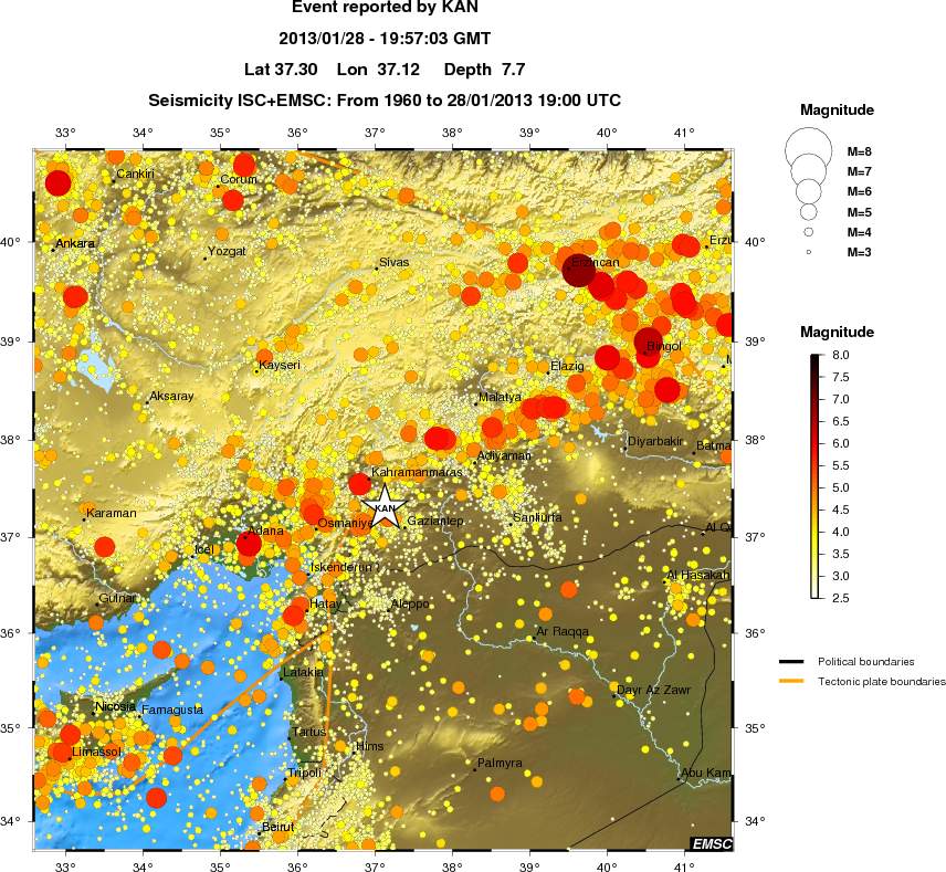 regional magnitude historical seismicity