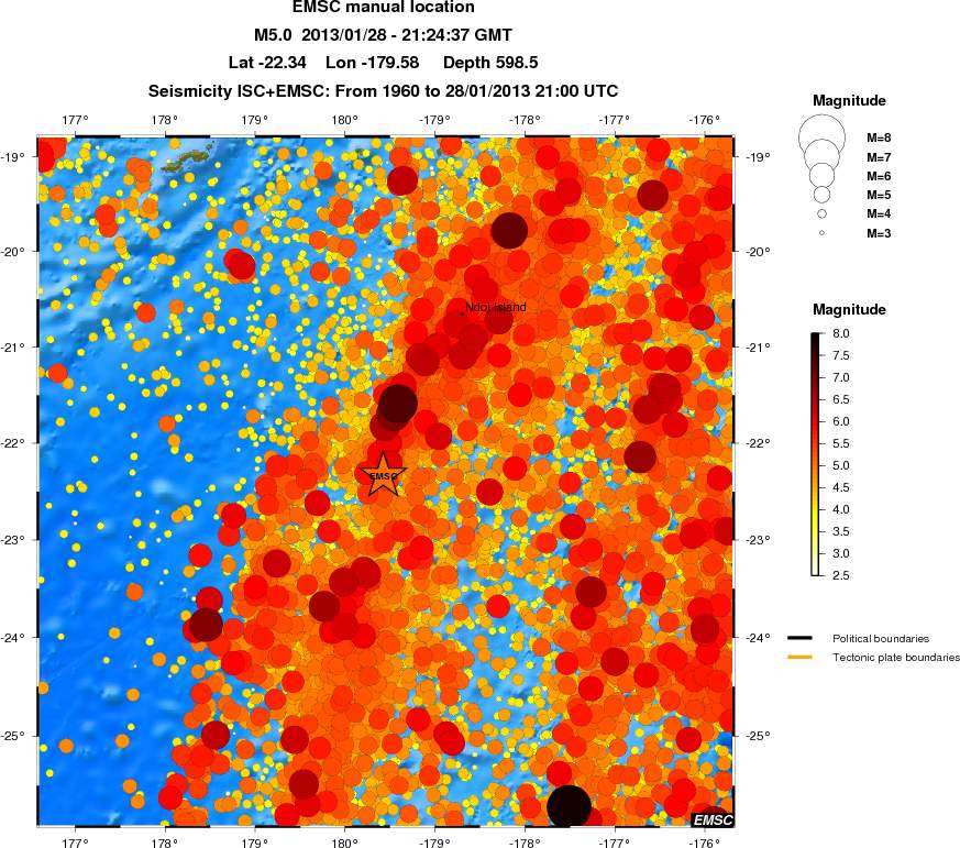 regional magnitude historical seismicity