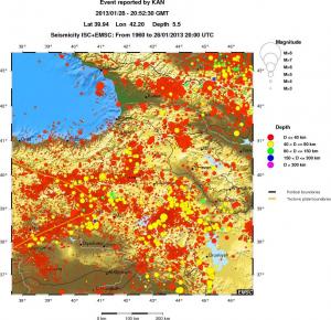 regional historical seismicity