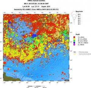 regional historical seismicity