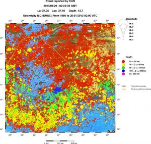 regional historical seismicity