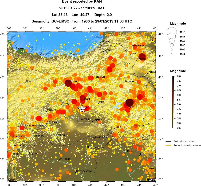 regional magnitude historical seismicity