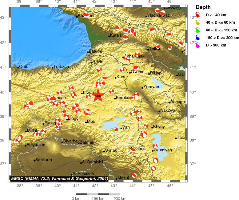Regional moment Tensor