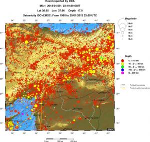 regional historical seismicity