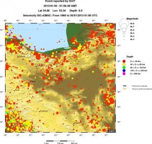 regional historical seismicity