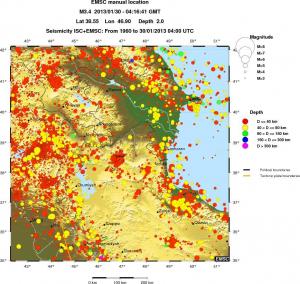 regional historical seismicity