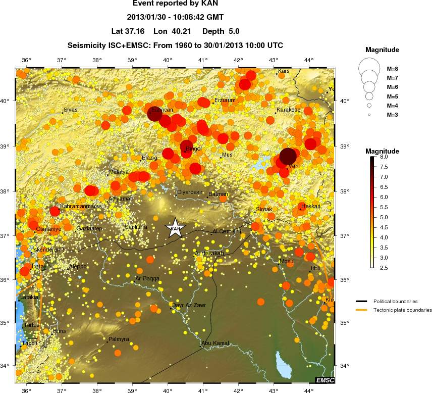 regional magnitude historical seismicity