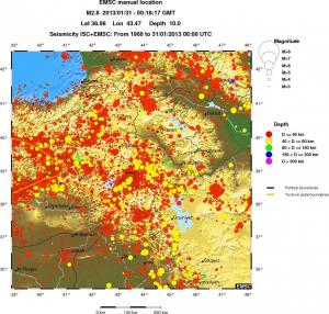 regional historical seismicity