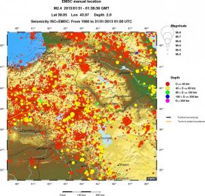 regional historical seismicity
