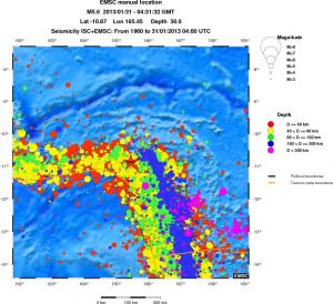 regional historical seismicity