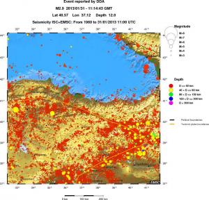 regional historical seismicity