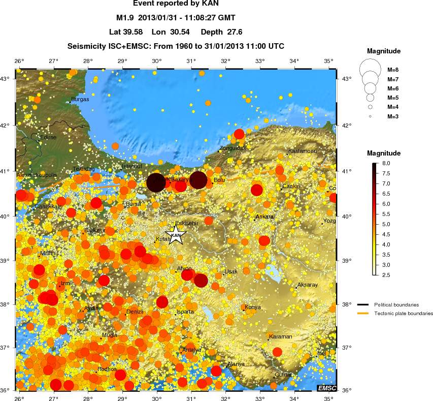 regional magnitude historical seismicity