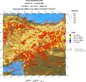 regional historical seismicity