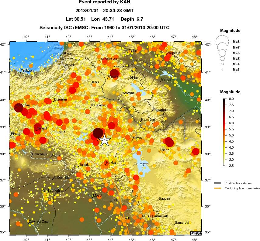 regional magnitude historical seismicity