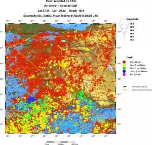 regional historical seismicity