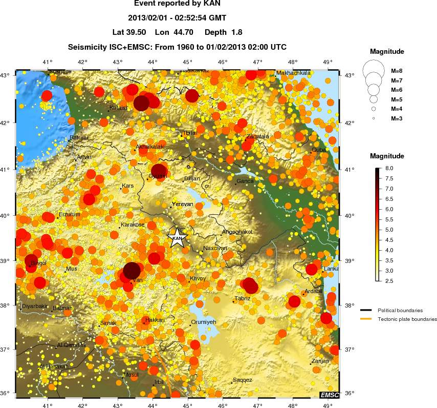regional magnitude historical seismicity