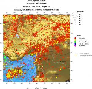 regional historical seismicity