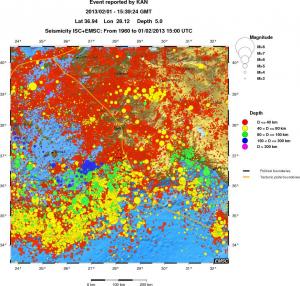 regional historical seismicity