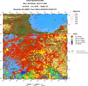 regional historical seismicity