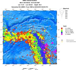 regional historical seismicity