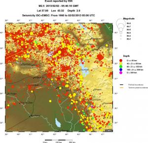regional historical seismicity