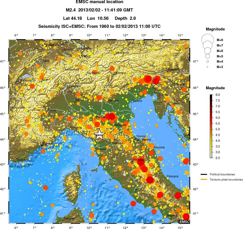 regional magnitude historical seismicity