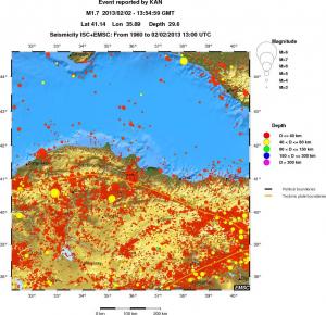regional historical seismicity