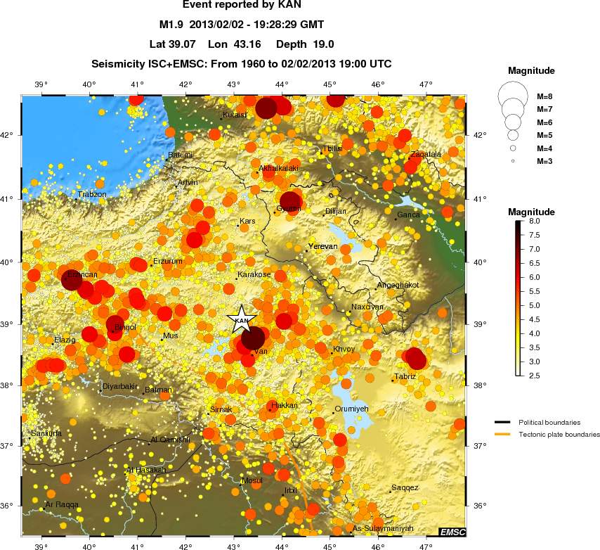 regional magnitude historical seismicity