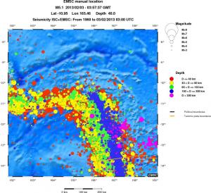 regional historical seismicity
