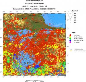 regional historical seismicity