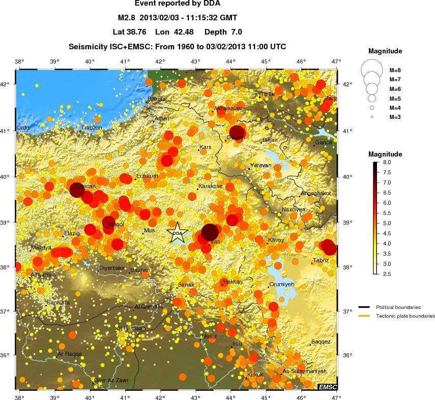 regional magnitude historical seismicity