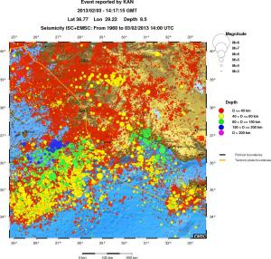 regional historical seismicity