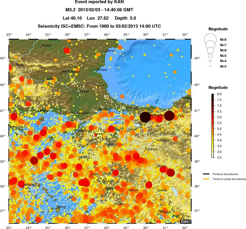regional magnitude historical seismicity