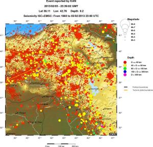 regional historical seismicity