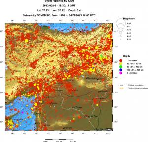regional historical seismicity