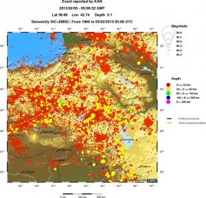 regional historical seismicity