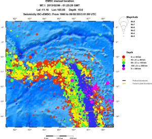 regional historical seismicity