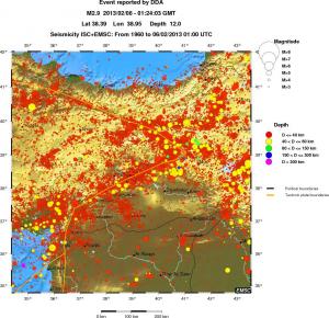 regional historical seismicity