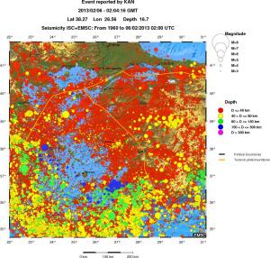 regional historical seismicity