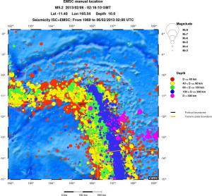 regional historical seismicity