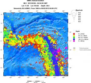 regional historical seismicity