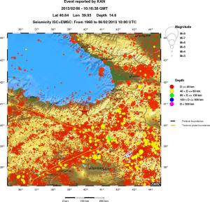 regional historical seismicity