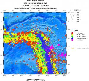regional historical seismicity